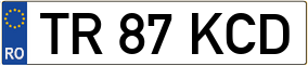 Trailer License Plate